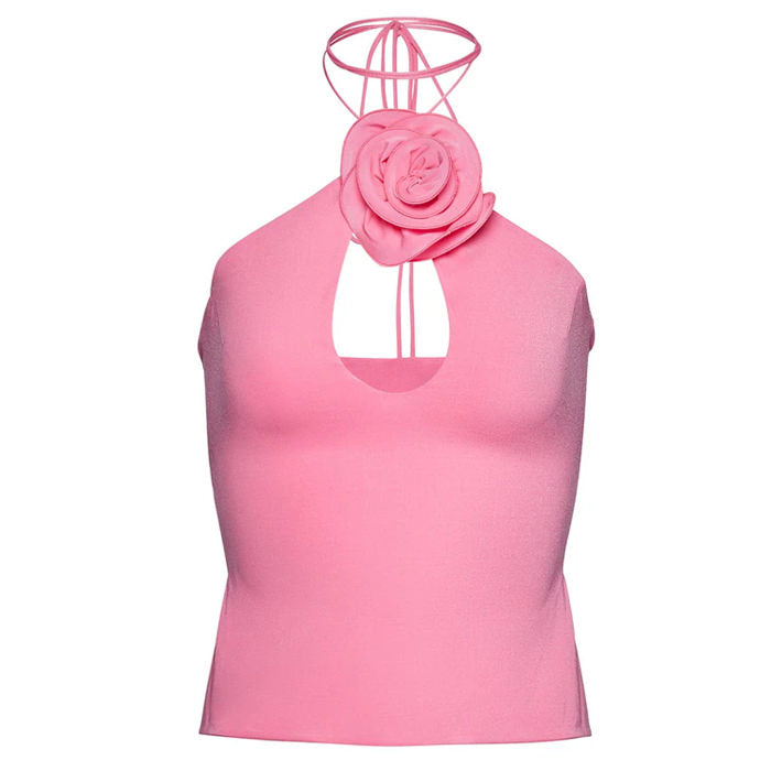 Pink Rose Halter Top