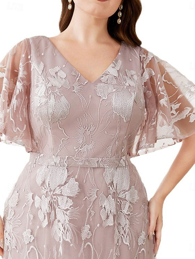 of Mother V Curve Bride Dress Size Plus the Neck Elegant