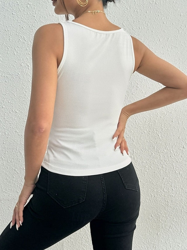 Women's T Shirt Tank Top Tee Top Plain Fashion Classic