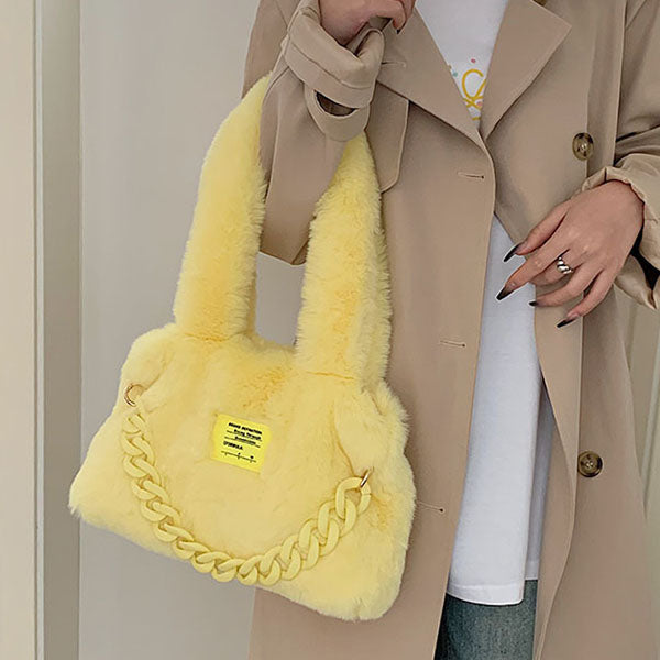 Sweet Fluffy Chain Shoulder Bag