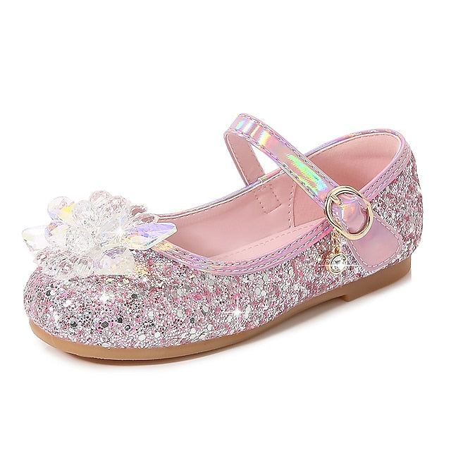 Flats Leather Portable PU Girls' Shoes Princess Walking