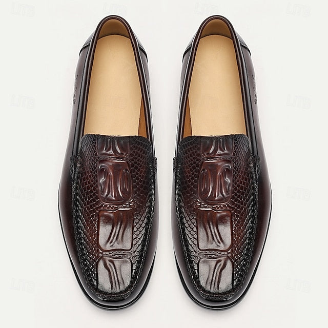 Loafers Boots PU Winter Slip-Ons lined Fleece Men's