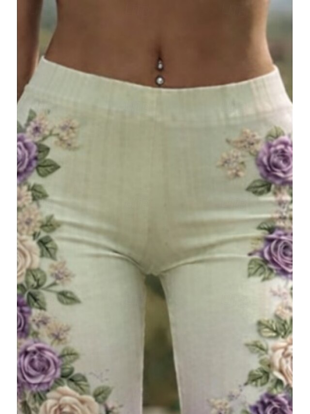 Women's Capri Pants Chinos Leggings Vacation Vintage Casual