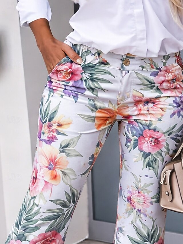 Women's Flared Pants Vacation Fashion Streetwear Full
