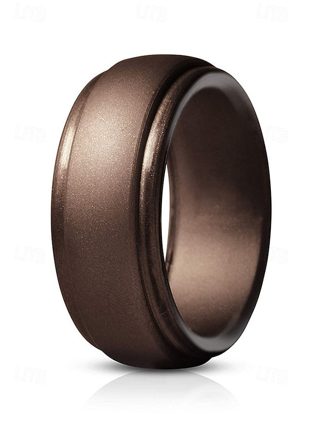Durable Matte for – Ring Silicone Black Comfortable Men