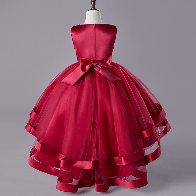 Festival Sequin Party Kids Wedding Sleeveless Dress Girls'