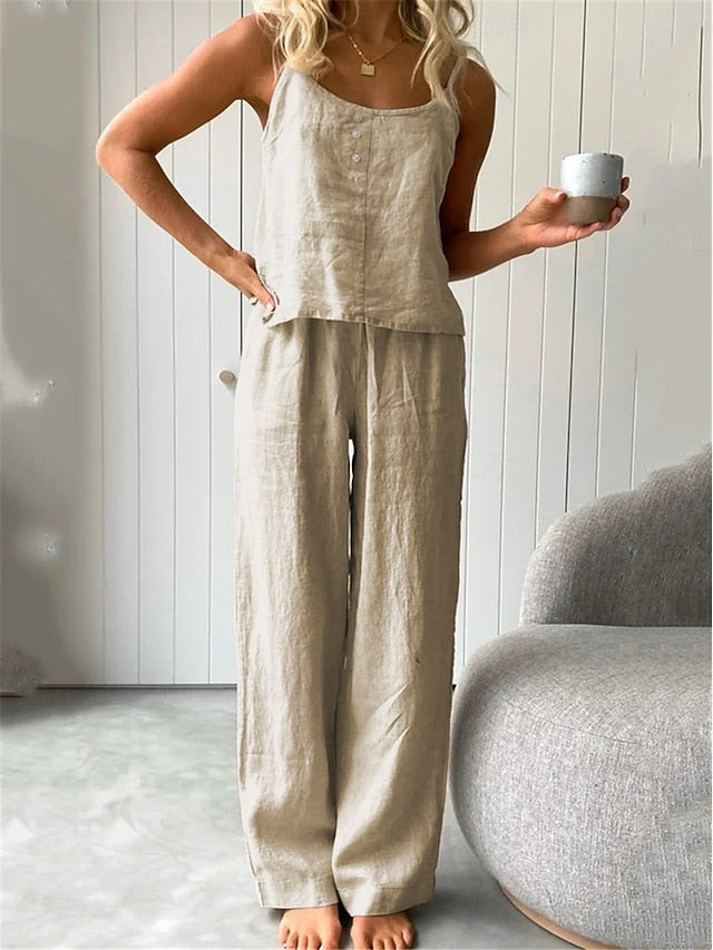Women's Pajamas Two Piece Sets Simple Basic Comfort Pure
