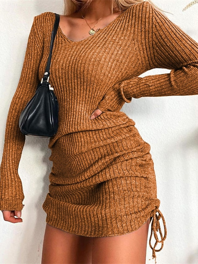 Women's Mini Dress Sweater Dress Fashion Modern Outdoor