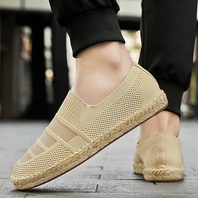 with Woven – Design Espadrilles Beige Men's Vacation
