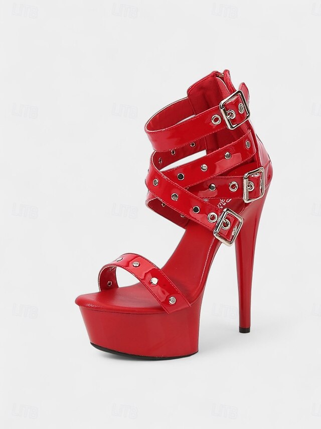 with High White Women's Straps Platform Buckled and Heels
