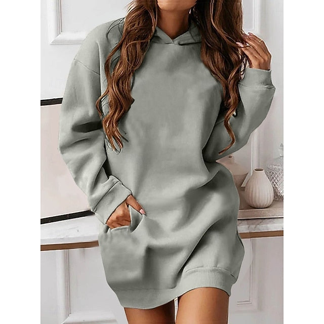 Women's Mini Dress Hoodie Dress Casual Dress Fashion Modern