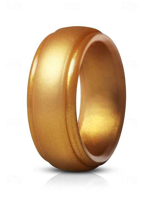 Durable Matte for – Ring Silicone Black Comfortable Men