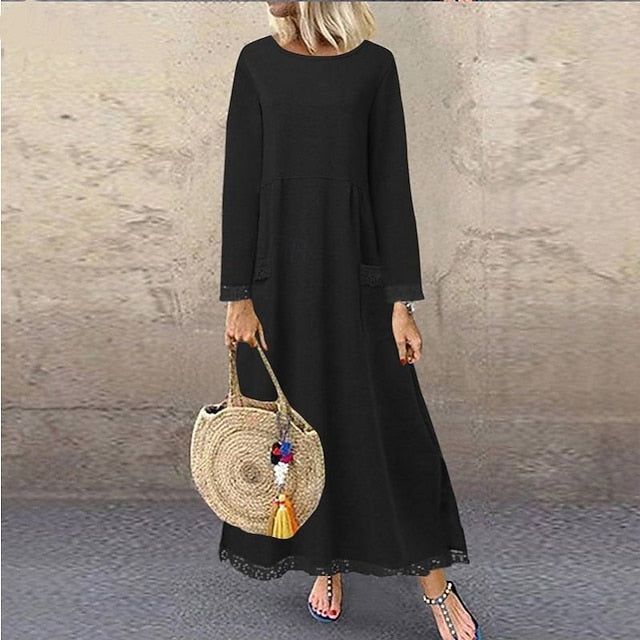 Women's Midi Dress Hoodie Dress Casual Dress Modern