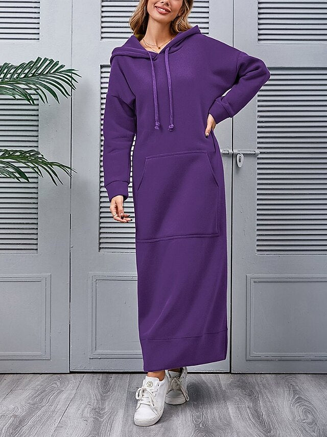 Women's Long Dress Maxi Dress Hoodie Dress Shift Dress