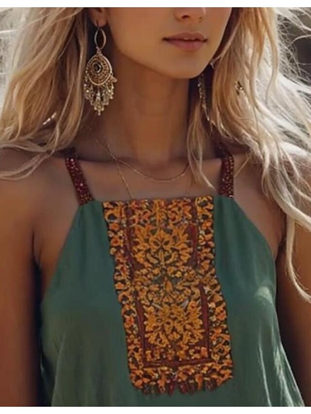 Women's Camisole Tank Top Floral Paisley Bohemia Hawaiian