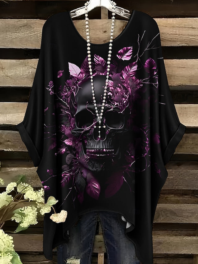 Women's Blouse Skeleton Graphic Skull Vintage Daily Casual