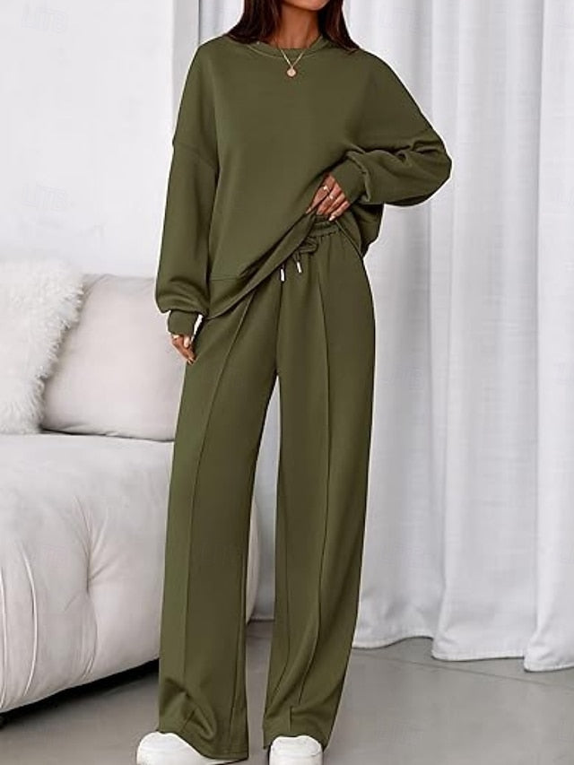 Women's Two Piece Sets Pants Sets Bolero Top Long Sleeve
