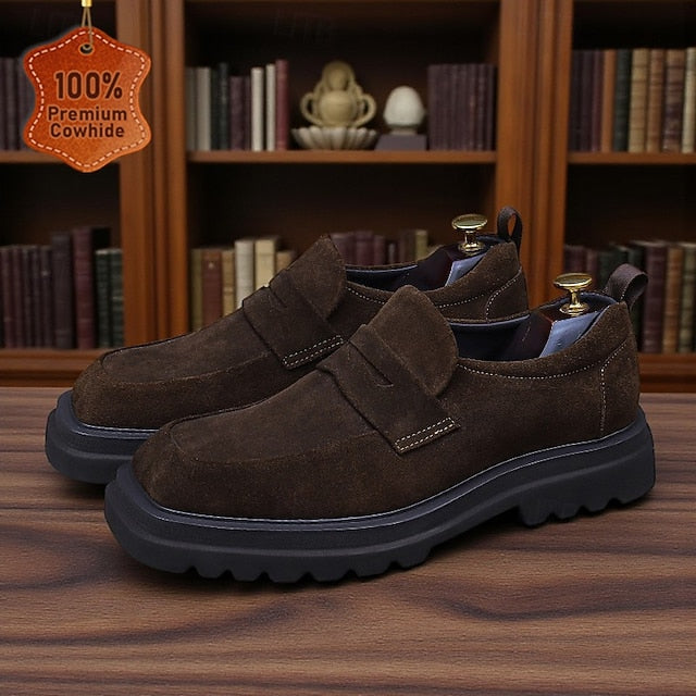 Leather Suede -Classic Business Loafers Men's Cowhide