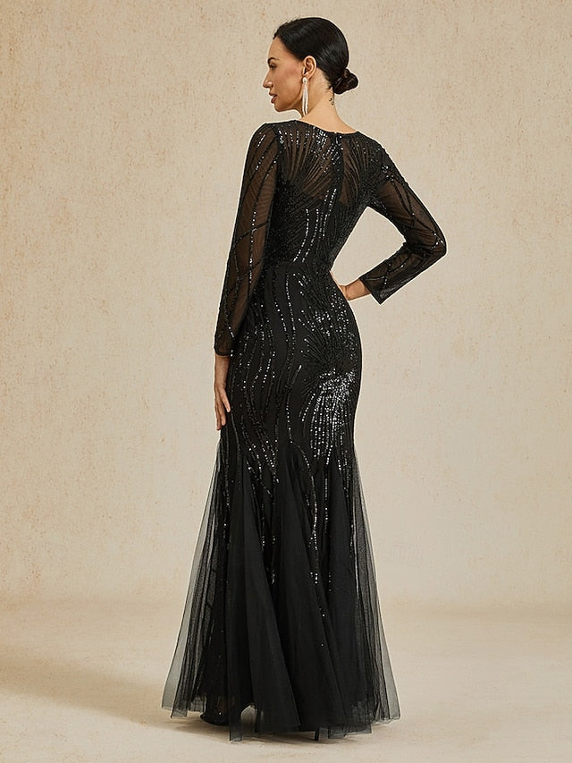 Women's Sequins Maxi Dress Sheath Dress Elegant Evening
