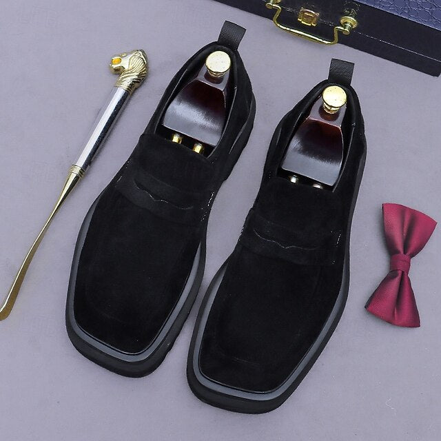 Leather Suede -Classic Business Loafers Men's Cowhide