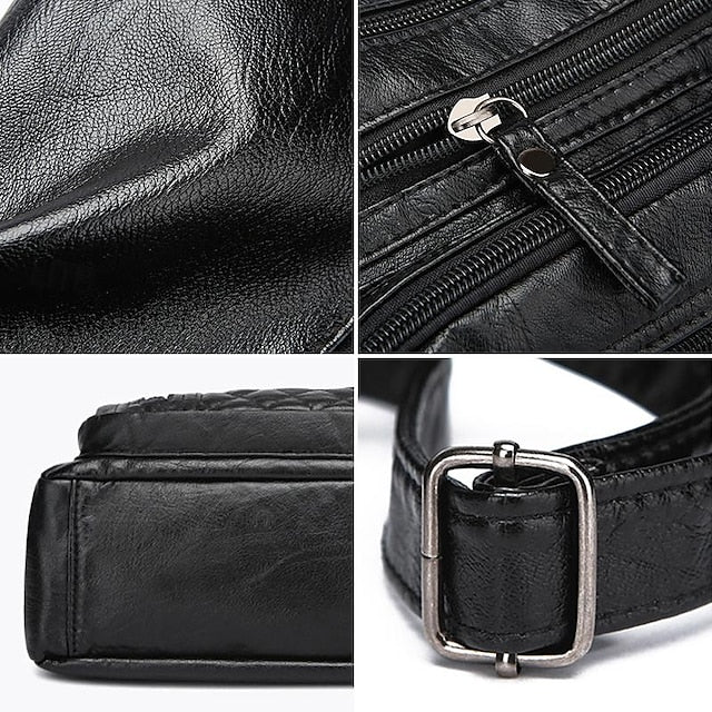 Bag Multiple Women's Quilted Crossbody with Leather Faux