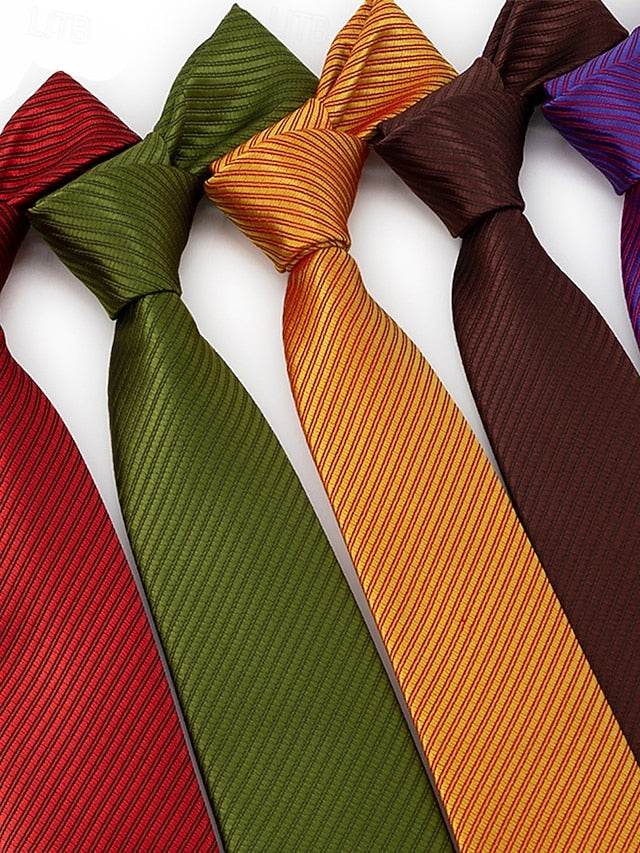 Men's striped tie satin