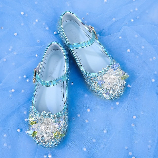 Girls' Princess Walking Portable Shoes Flats PU Leather