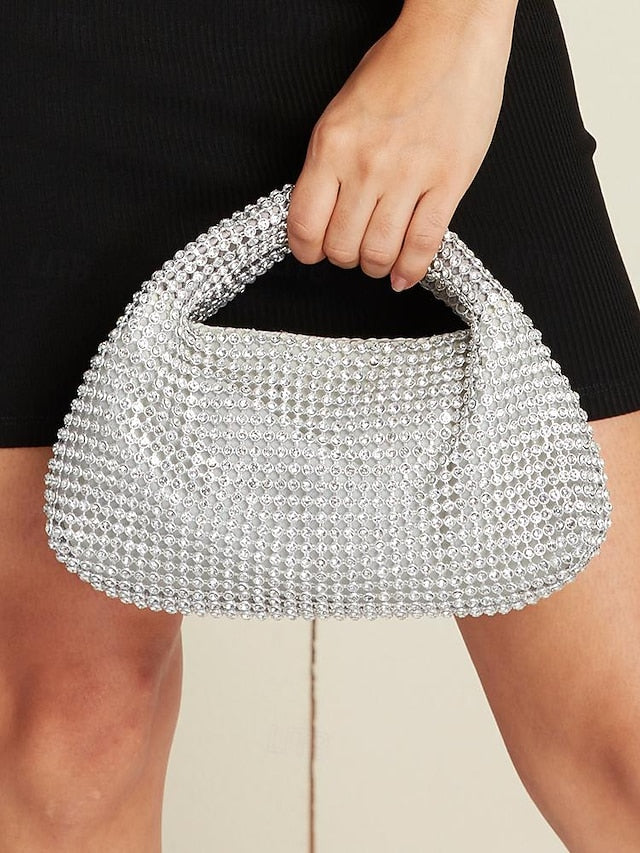 Handbag Sparkling – Women's Evening Silver Rhinestone