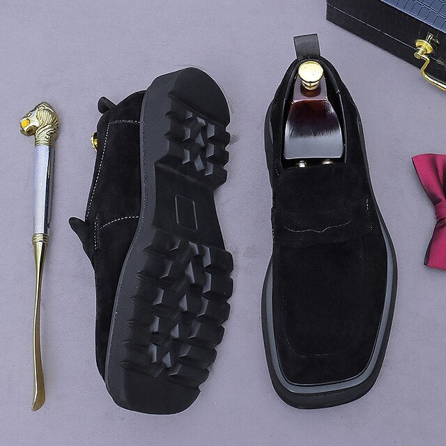 Leather Suede -Classic Business Loafers Men's Cowhide