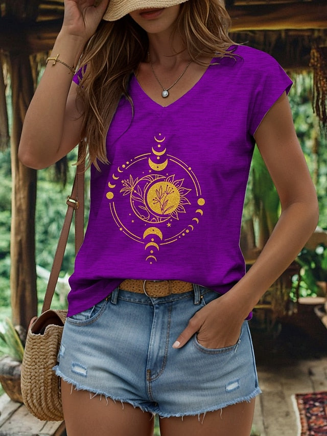 Women's Camisole Tank Top Graphic Geometric Moon Vintage