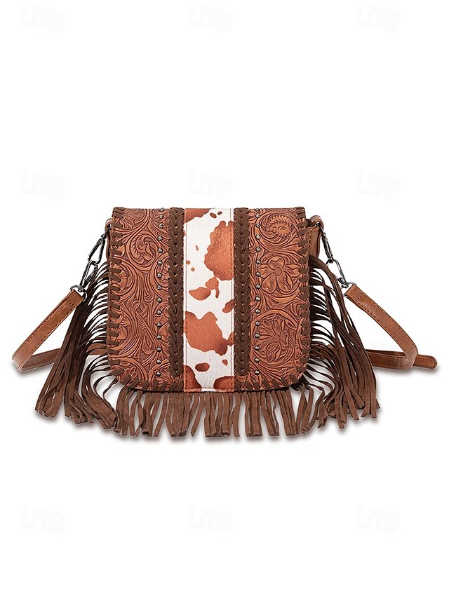 Shoulder Bag Multi-Pocket Faux Leather Crossbody Women's -