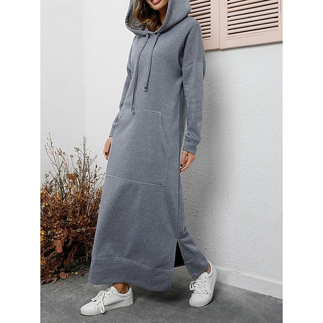 Women's Midi Dress Hoodie Dress Casual Dress Fashion Modern