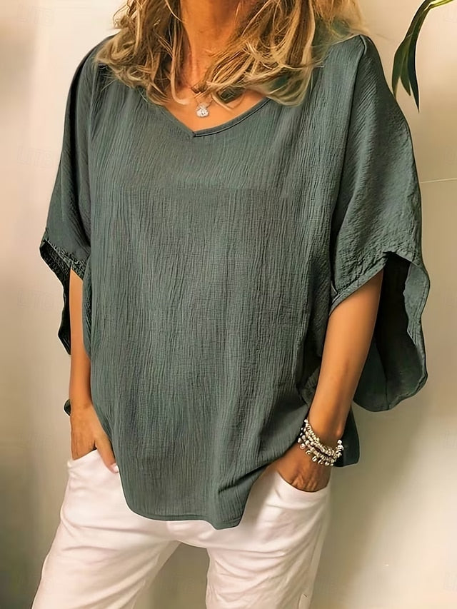 Women's Shirt Boho Shirt Blouse Plain Stylish Classic