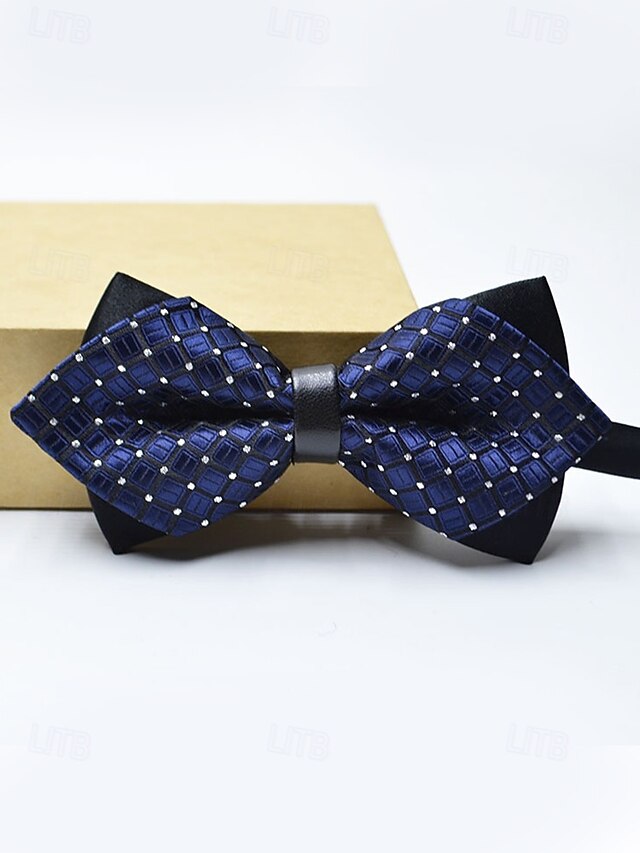 Pattern Christmas with Geometric Tie Bow Men's