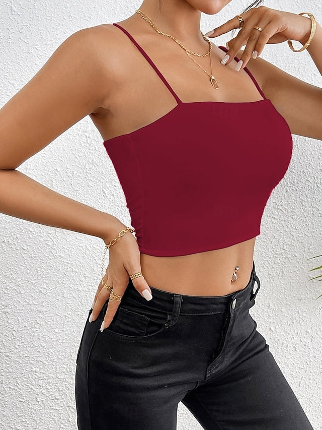 Women's Tank Top Blouse Camisole Tank Top Plain Stylish