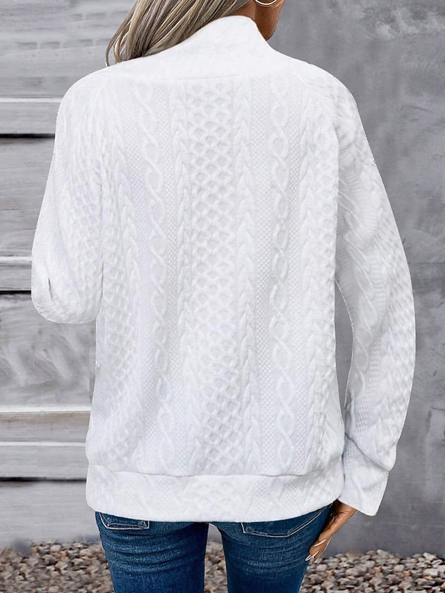 Women's Blouse Buttons Floral Stylish Casual Long Sleeve