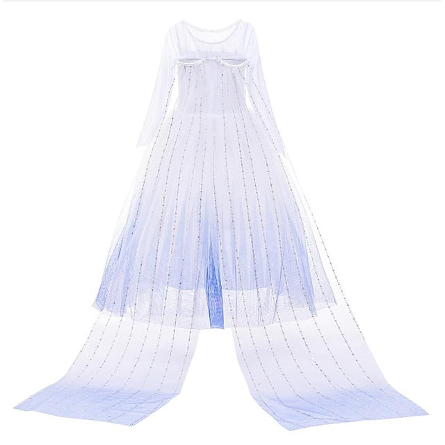 Elsa Cosplay Dress Movie Girl Flower Princess Girls'