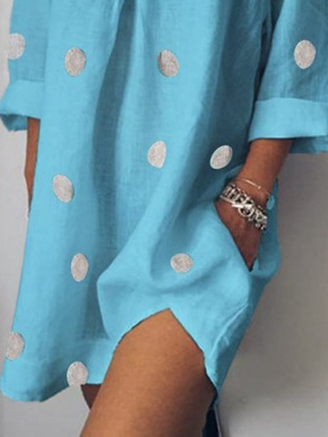 Women's Mini Dress Shift Dress Casual Outdoor Beach Linen