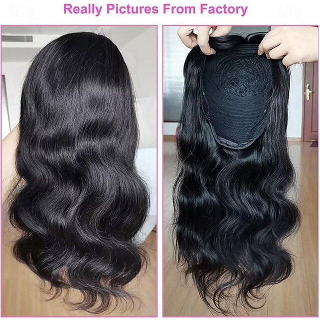 Body Wave Wigs with Bangs Human Hair  Wavy Full Machine Made