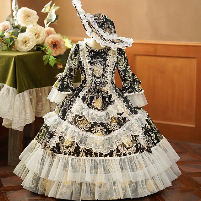 Gothic Party Rococo Costume Inspired Masquerade Dress Vintage