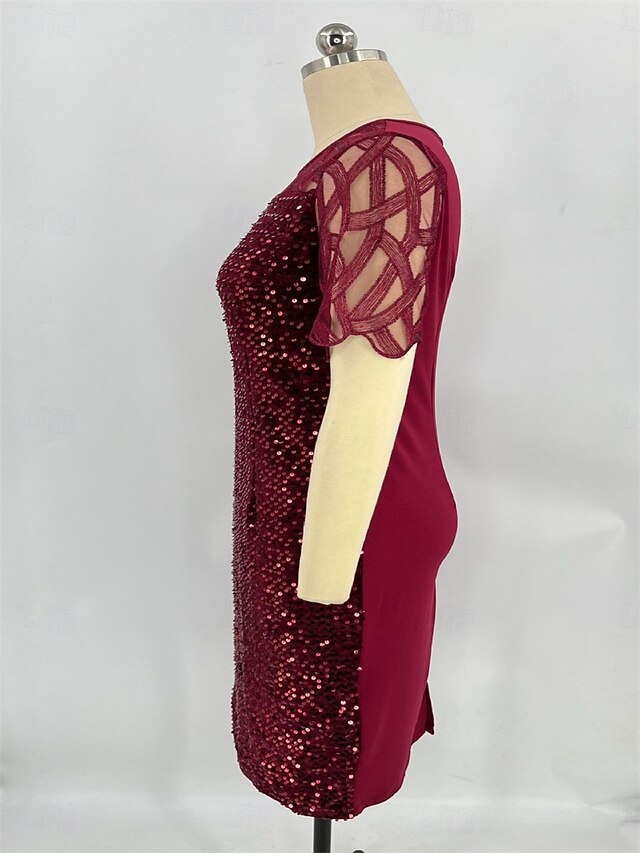 Dress Mother of the Bride Dress Elegant Crew Neck Tea Length