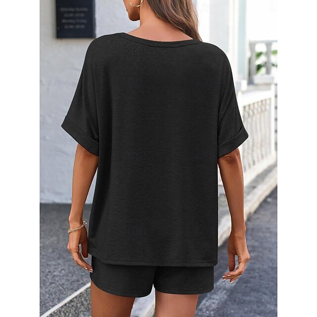 Women's Shorts Sets Bolero Top Short Sleeve Round Neck