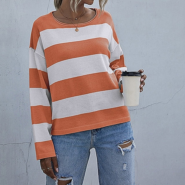Women's Pullover Sweatshirt Pullover Sweater Long Sleeve