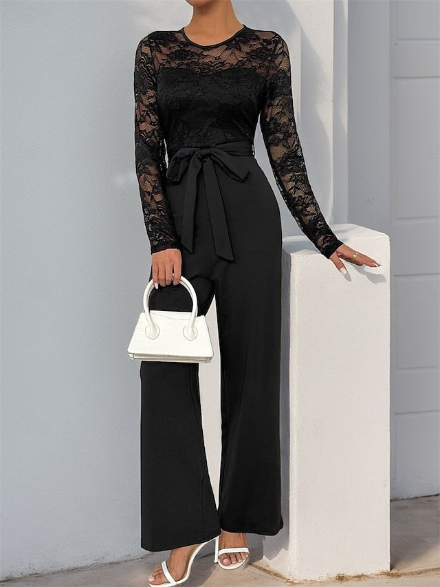 Jumpsuit / Pantsuit Mother of the Bride  Elegant Casual Jewel