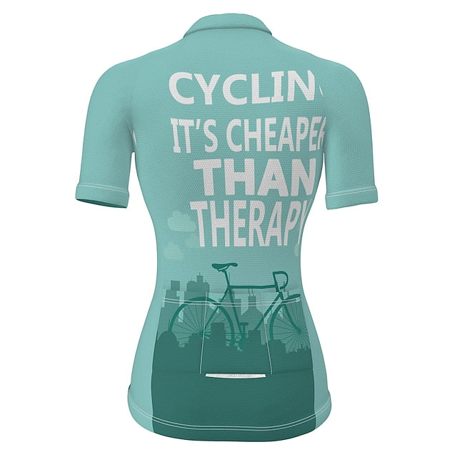 Women's Cycling Jersey Graphic Rainbow Unicorn Short Sleeve