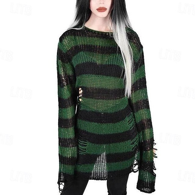 Punk & Gothic Y2K Rib Knit Knitted Cardigans Sweaters Fancy