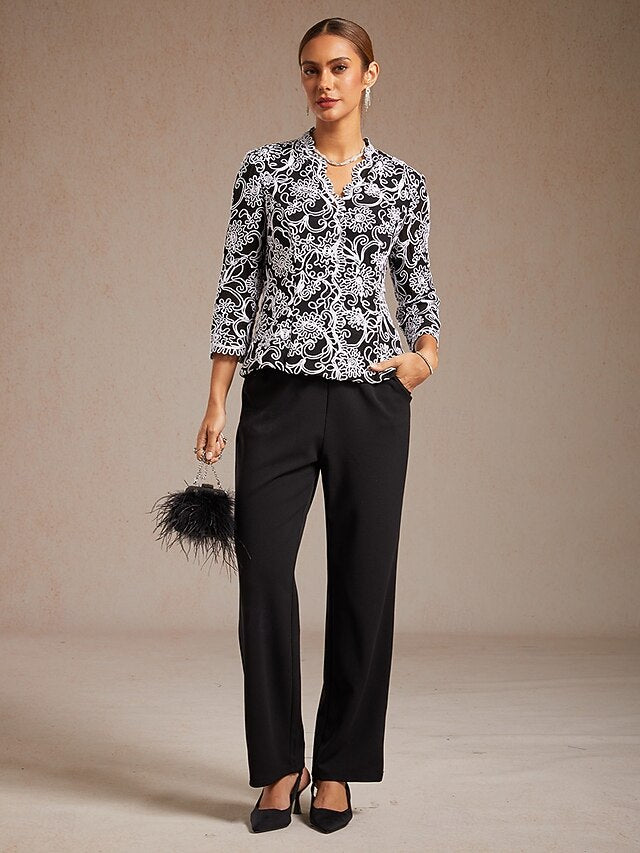 Women's Dressy Tops Twinset Sequins Rhinestone Animal