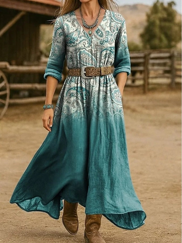 Women's Maxi Dress A Line Dress Vacation Casual Boho Going