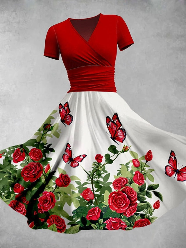 Women's Midi Dress Summer Dress Fit And Flare Dress Party