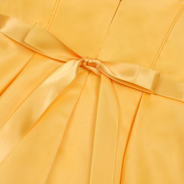 Formal Color Dress Kids Party Girls' Sleeveless Solid